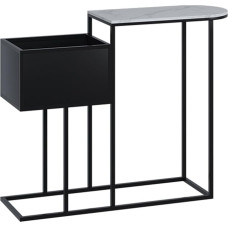 Moderner schwarzer Konsolentisch mit Stauraum - vielseitige Dekoration für Eingangsbereich und Flur, stilvoller Akzenttisch hinter der Couch für Wohnzimmer und Foyer, platzsparendes Design