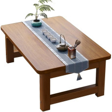 Klappbarer Couchtisch aus Holz, niedrige Etage, Wohnzimmer, Tee, Kinderzimmertisch, 80 x 50 x 40 cm, Braun