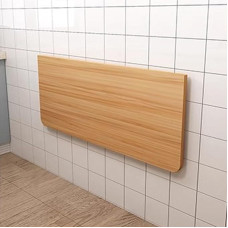 Klappbarer Wandtisch, Massivholz und Metallhalterungen | An der Wand montierter, robuster Klapptisch für die Küchenbar, schwebend für das Arbeitszimmer, den Balkon oder kleine Wohn