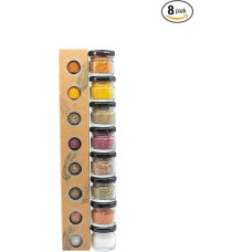 GLOSA MARINA Gurmaniškos druskos, Maljorkos druska, kaip idealus prieskonių rinkinys Dovanų rinkinys/ druskos rinkinys Specialios dovanos iš jūros druskos, 8 x 25 g, 200 g
