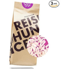 REISHUNGER Jazminų ryžiai, aukščiausios kokybės ilgagrūdžiai ryžiai - 1,8 kg (3 x 600 g) - Tipas: Nuo 600 g iki 9 kg - 100 % grynos veislės