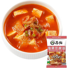 Kimchi- und Tofusuppe, 6g Instant Kimchi-Jjigae, Koreanisches Essen, Instant-Gemüsesuppe, Beilage (10 Packungen)