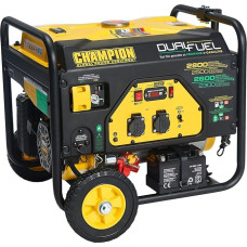 Champion Power Equipment CPG3500E2-DF-EU Petrol + Gas Generator (2800 Watt, Portable Dual Fuel Generator, Generator with Integrated Handle + Wheelset, 68 dB(A))