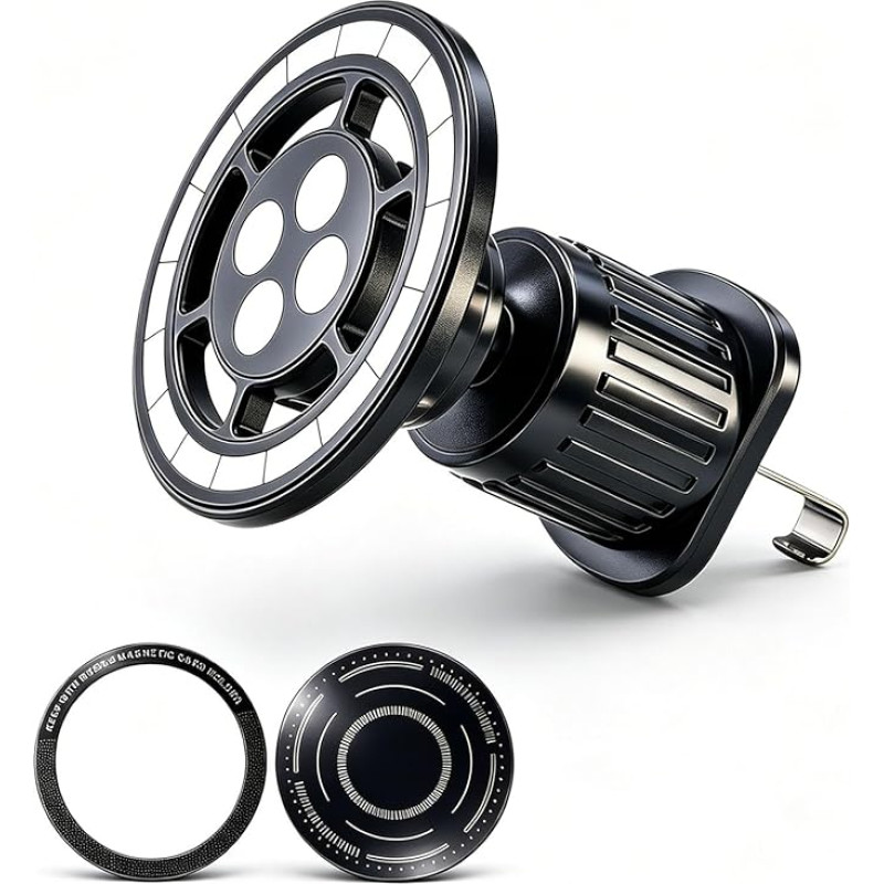 Handyhalterung Auto Lüftung, Magnet Handyhalterung Auto Magnetische für iPhone 17 16 16 15 14 13 12 Serie, für Galaxy S25 S24 S23, 360 Drehbar, Extra Starker Magnet