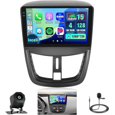 4 + 128G Android automobilinis radijas su ekranu Peugeot 207 2006-2015 Belaidis Carplay Android automobilis, automobilinis radijas su navigacija, 9 colių ekranas/FM/RDS/atsukimo kamera