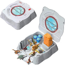 Mattel Jurassic World Distortus Rex Laboratory Sensory Playset with 8 Mini Figures, Modelling Clay and Fidget Functions in a Collapsible Case, JKG89, [Multi-Colour]