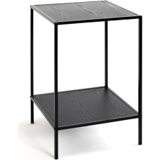 HAKU šoninis staliukas Juodas MDF plieninis vamzdis Kavos staliukas Mažas Matmenys Š 40 x H 60 x D 40 cm Stilius: Modernus