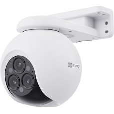 EZVIZ Wi-Fi 360° PTZ Outdoor Surveillance Camera with 3 x 4MP Lenses, 12 Hybrid Zoom, Auto Zoom Tracking, AI Detection, 20 m Colour Night Vision, H.265, 2-Way Audio, IP67 Weatherproof, H80f