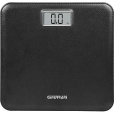 G3 Ferrari Kiline G30013 Electronic Bathroom Scale LCD Display Leather Effect Tread 100g/180kg Automatic Shut-Off Black