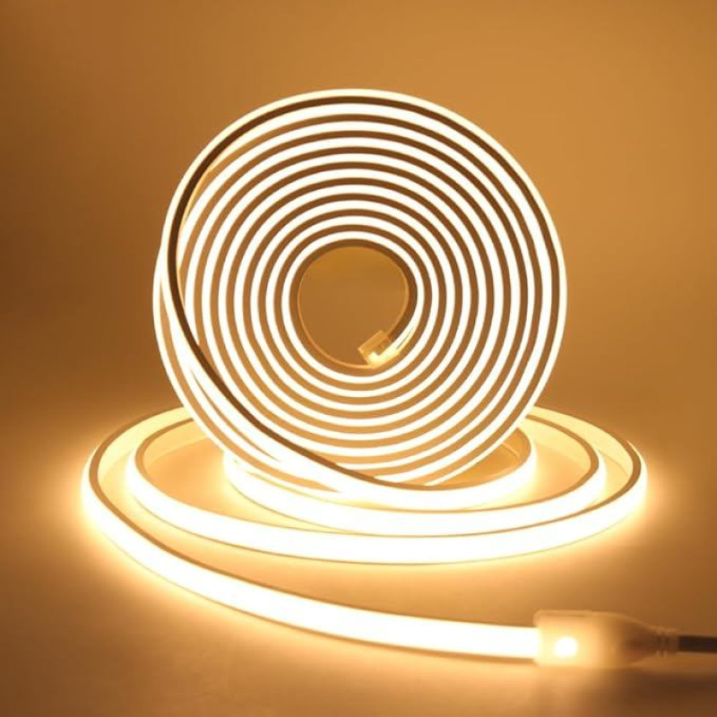 XUNATA neoninė šviesa COB LED juosta IP65 atspari vandeniui 220V, itin ryški 288LEDs/m, lanksti, skirta 