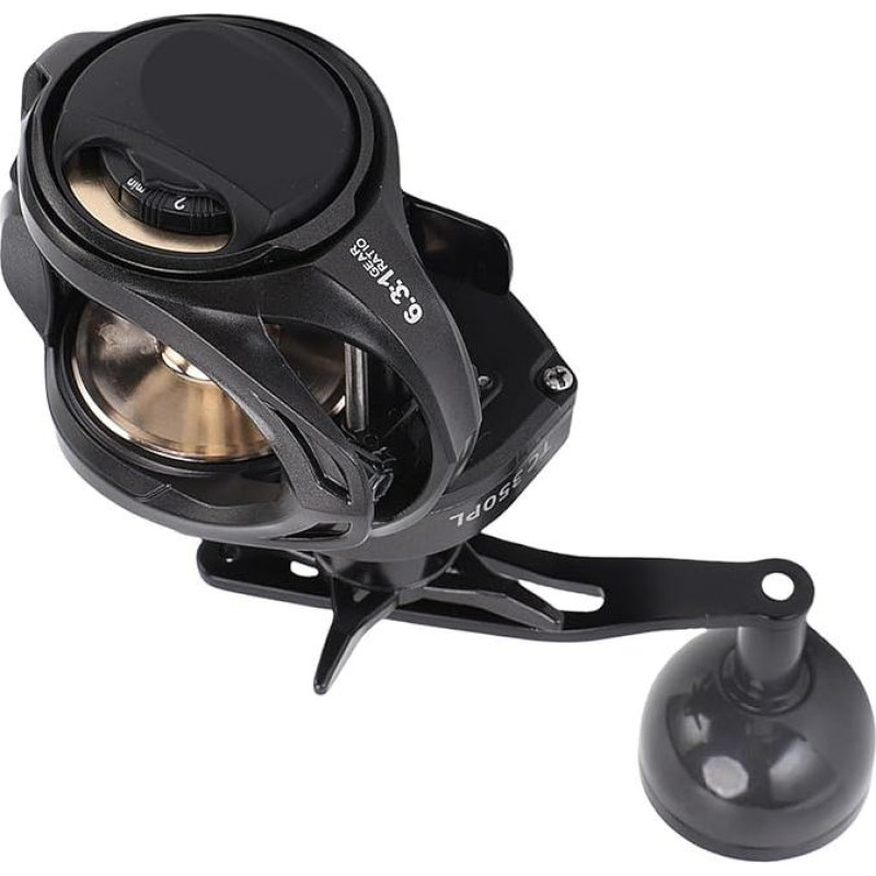 Yctze Baitcasting-Angelrolle, Leichte, Robuste Rahmenrolle aus Aluminiumlegierung, Rolle mit 10 Magnetischen Bremsperlen und 12 Einstellbaren Einstellungen, Ideal für Angler Aller Fähigkeitsstufen