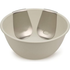 Joseph Joseph Uno Salad Bowl with Space-Saving Stainless Steel Cutlery - Stone