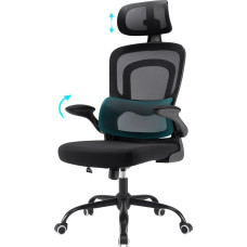 Farini Ergonominė kėdė Biuro kompiuterio kėdė su ratukais Rašomasis stalas patogiam namų biurui Reguliuojamo aukščio biuro kėdė Biuro kėdė su atlošu galvai