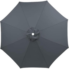 Sonnenschirm Ersatzhülle 3m Marktschirm Wasserdicht Gartenschirm mit Sonnenblende, UV-Schutz - Ersatzdach für 8 Streben, Ersatzdach für Outdoor Sonnenschirme