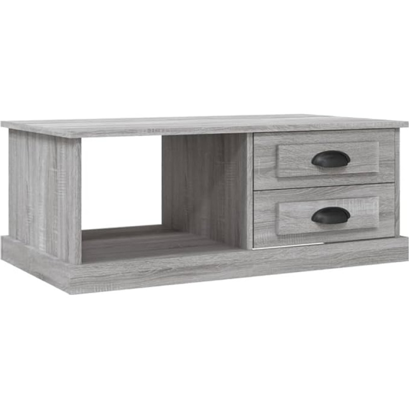 vidaXL kavos staliukas Grey Sonoma 90 x 50 x 35 cm Medienos medžiaga