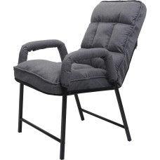 HWC-K40 Dining Room Chair Upholstered Chair 160 kg Load Capacity Adjustable Backrest Metal Fabric / Textile Dark Grey