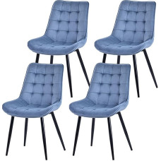4 valgomojo kėdės - modernios ergonomiškos skandinaviško dizaino kėdės - patogios minkštos sėdynės 53 x 43 cm, skirtos valgomajam, svetainei ar biurui