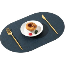 ApuaVireo&Co Tischsets, Tischsets aus Kunstleder, 45,7 x 29,9 cm, Mehrfarbig, 4er-/6er-/8er-Pack(Dark Blue, Set of 8)
