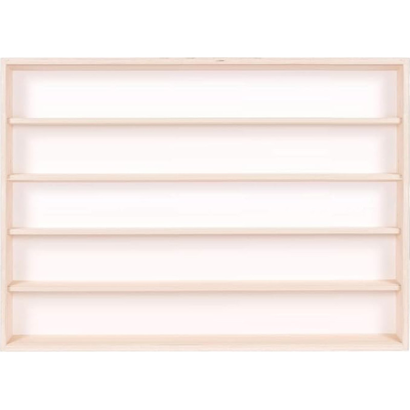 Alsino Collector's Display Case 60 cm Wide 1-8 Compartments Wooden Multiplex Display Box Figures Cars Trains Trucks Wall Display Cabinet V-60.1 - V-60.5 Display Cabinet Track HO & N Shelf H0 (V-60.5 Display Case 5 Compartments)