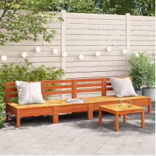 Homgoday Sodo sofos be porankių 4 Pack Brown Wax Solid Wood Pine Lauko lova Sofa Sofa Sofa Sodo sofa Gyvenamasis kambarys Patio lauko baldai