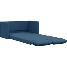 vidaXL grindų sofa, sulankstoma grindų lova su miego funkcija, sofa lova su metaliniu rėmu, sulankstoma sofa lova svetainei, miegamajam, mėlynas audinys