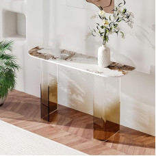 IBOWZ Eingangstisch, Konsolentisch mit Ablageflächen, Langer Akzenttisch für Foyer, Wohnzimmer, Flur