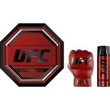 UFC Ultimate K.O. Vyriški kvepalai 100 ml ir kūno purškalas 200 ml Dovanų rinkinys Aromatinis medžio kvapas