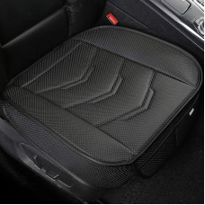 GIANT PANDA 2 Pack Car Seat Covers Front Seat Covers Upholstery Mat Filling Breathable Bamboo Charcoal PU Leather Seat Cover for SUV Cars 54.5 x 53.2 cm (Black, 2 Pack, Universal)