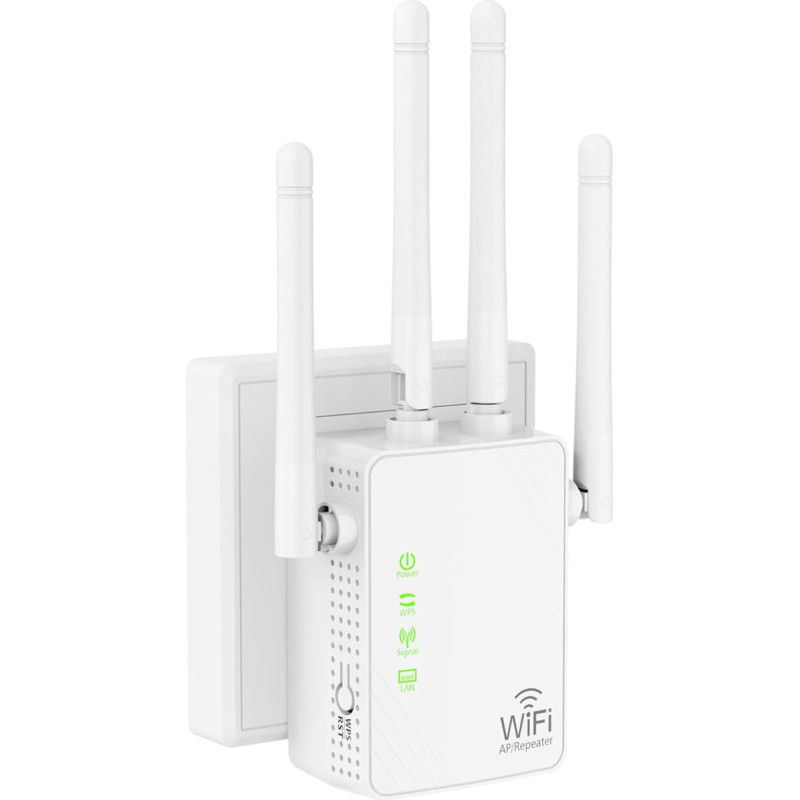 WiFi Extender Signal Booster Up to 5000 sq.ft and 50 Devices, Long Range Amplifier and Ethernet Port, Access Point, 1 Button Setup, Alexa Compatible