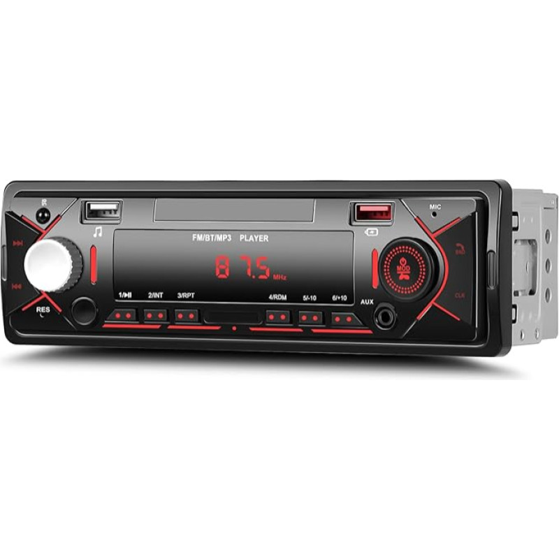 1 DIN automobilinis radijo imtuvas 