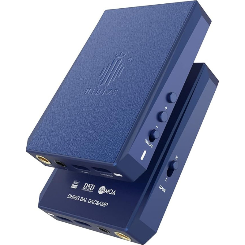 HIDIZS DH80S Portable Balanced DAC and Amplifier, Portable DSD64/128 Audio Decoder Amplifier, 4.4mm/3.5mm Port Output for Windows 10/Mac OS/iPad OS/Android/iOS System