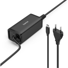 Hama USB C Power Supply 100 W (Universal for Laptop, MacBook, Tablet, Smartphone, Power Pack, Console, GaN Charger, Power Delivery 3.0, 5-20 V, USB C Plug, Ideal as Replacement Power Supply) Black