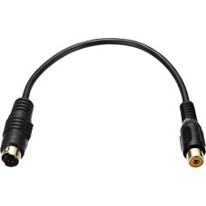 sourcing map 0,2 m S-Video kabelis 4 Pin S-Video vyriškos lyties į RCA moteriškos lyties Composite adapteris konverteris perdavimo TV imtuvo monitorius