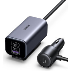 UGREEN 130 W GaN cigarečių žiebtuvėlio USB C automobilinis įkroviklis USB C 4 prievadų cigarečių žiebtuvėlio daliklis Automobilių priedai, suderinami su 