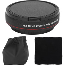 Sorandy 62 mm 0,45X plačiakampio objektyvas, itin plonas plačiakampio objektyvas su didele diafragma, 62 mm 0,45X plačiakampio objektyvo filtras, skirtas DSLR fotoaparatams / vaizdo kamerų objektyvams, kurių skersmuo 62 mm