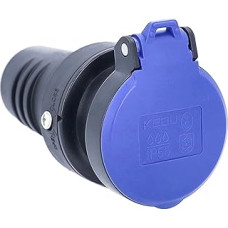 as - Schwabe Schweizer Kupplung Typ 23, 230 V / 16 A, Schwarz/Blau, Zum Anschrauben, IP55 Staub- & Strahlwassergeschützt