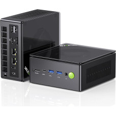 GMKtec AMD Ryzen 7 Gaming Mini PC 8845HS (8K/16T, iki 5.1GHz) K8 Plus 32GB DDR5 RAM 512GB SSD, mini kompiuteris Oculink/Dual NIC 2.5G/WiFi 6/BT5.2/HDMI 2.1/USB4/USB3.2x2 + USB2.0x2