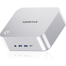 AOOSTAR Maco Mini PC Ryzen 7 PRO 8845HS (iki 5,1 GHz) mini stalinis kompiuteris 24 GB DDR5 RAM 1 TB M.2 SSD, Micro PC W11 Pro Radeon 780M/OCuLink/2xUSB4/2x2,5G LAN/4K Quad Display/Fingerprint Unlock