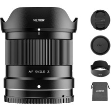 VILTROX AF 9mm F2.8 f/2.8 Air Lens for Nikon Z Bayonet, 113,8° itin plataus kampo automatinio fokusavimo portretinis objektyvas su STM varikliu, suderinamas su Nikon Z Bayonet Z5, Z5II, Z50II, Z6II, Z30, Z8, ZFC, ZF