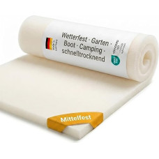 Wegerich Schaumstoffplatte - mittelfester wetterfester Outdoor Schaumstoff RG35/50-204x150x3 cm - für Outdoorpolster/Outdoormöbel/Gartenmöbel