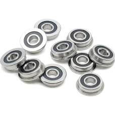 2 vienetai F695-2RS guolio 5 x 13 x 4 mm ABEC-7 flanšinio miniatiūrinio F695 RS rutuliuko F695RS