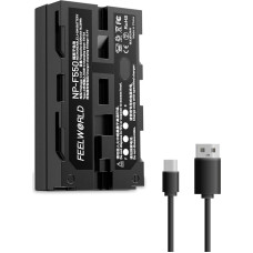 FEELWORLD NP-F550 2200 mAh akumuliatoriaus NP-F970 F960 F950 F770 F750 F750 F570 F550, USB-C greitojo įkrovimo įkraunamas fotoaparato monitoriui FW568 FW759 T7PLUS F5PRO F6PLUS