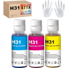 ATTA 31 spalvoto rašalo buteliukų rinkinys, skirtas HP 31 rašalo talpyklai, skirtas 