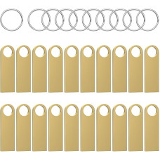 ABLAZE USB atmintinė 16 GB, 20 vnt., metalinė, vandeniui atspari 16 GB USB atmintinė, 20 vnt., skirta nešiojamajam kompiuteriui, kompiuteriui, televizoriui, automobiliui