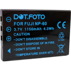NP-60 Premium 3,7 V / 1150 mAh įkraunama baterija, skirta Fujifilm FinePix 50i, F401, F410, F601 Zoom, M603