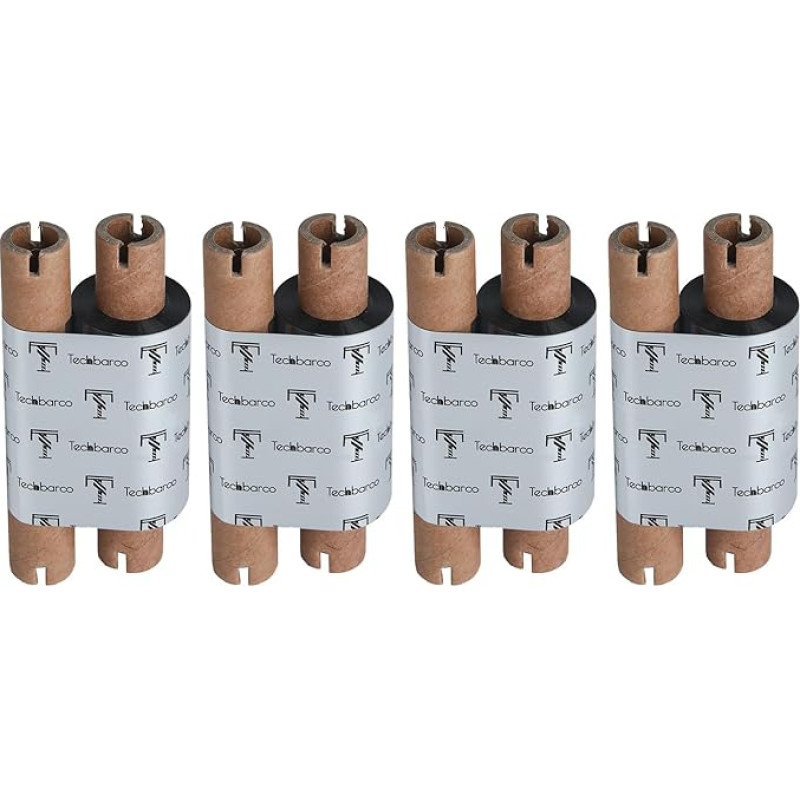 4 Rolls Desktop Printer Thermal Transfer Tapes Premium Upgraded Wax 1/2