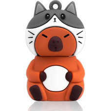 64 GB USB atmintinė USB atminties kortelė USB tušinukas USB rašiklis Mielas Capybara dizaino atminties kortelė tinka vaikams, studentams, absolventams, dovanų suvenyras - kačiuko kepurė