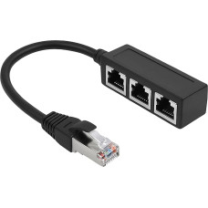 1-3 eterneto skirstytuvas, eterneto kabelio skirstytuvas, RJ45 kabelio adapteris, 1-3 LAN tinklo skirstytuvas, skirtas Super Cat5 Cat5e Cat6 Cat7 kabeliui, suderinamas su ADSL, koncentratoriumi, komutatoriumi