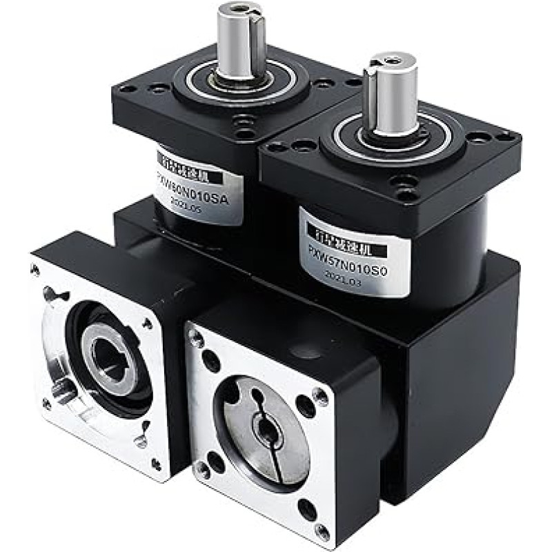 1 x Nema23 Nema24 PXW57 PXW60 rechtwinkligliger Planetenreduzierer 4, 5, 10, 57, Step-to-60 servo variklis (5TO 1-PXW57 FOR NEMA23)