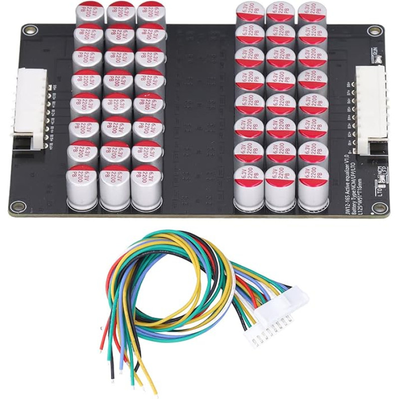 Active Equalizer Balancer Lithium Battery Balance Board, 12S to 16S Universal Active Equalizer Module for LTO LPO LFP 1.8V-4.5V, Lithium Lipo LTO Energy Transfer Board